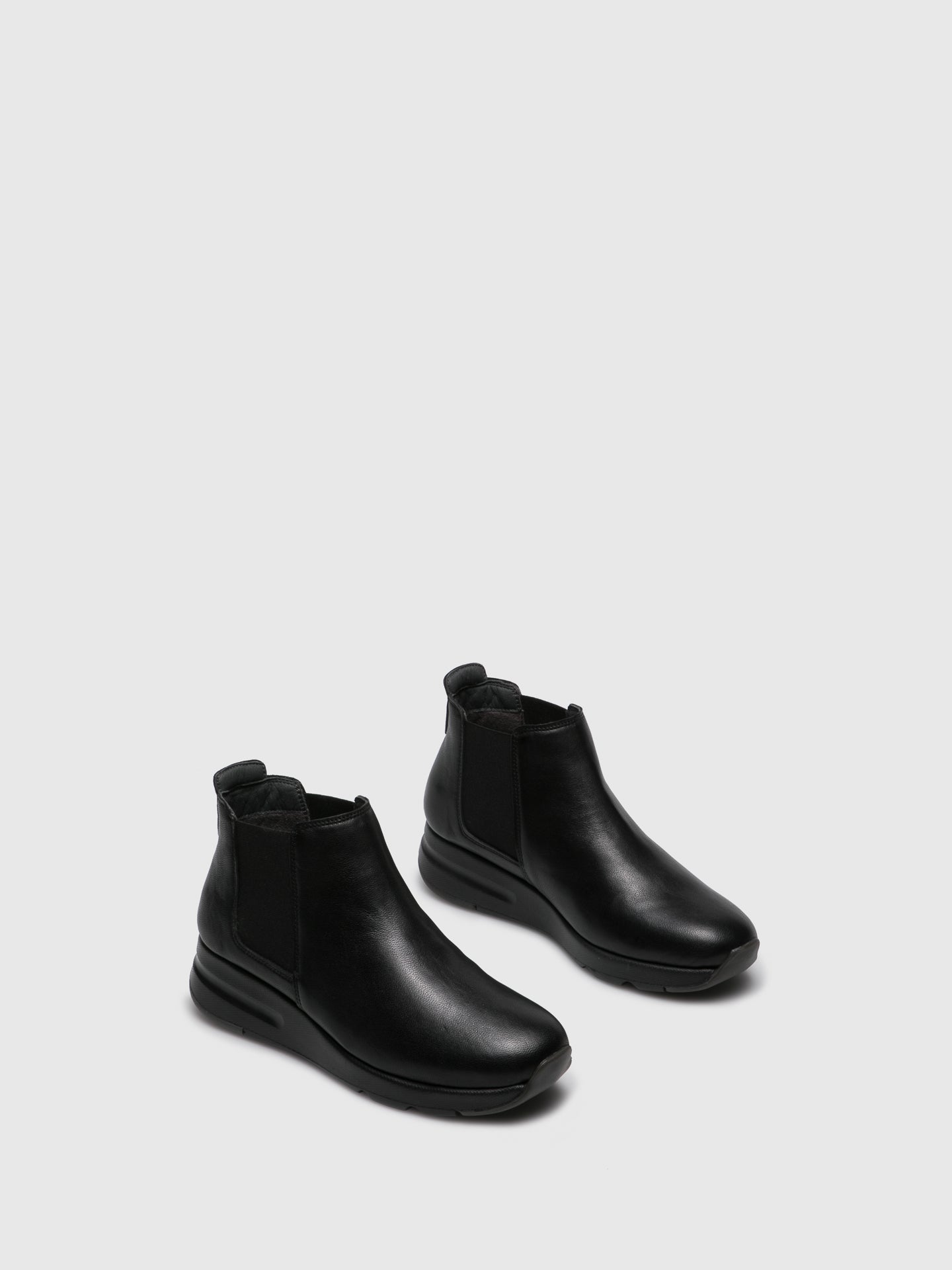 Saydo Black Elasticated Ankle Boots